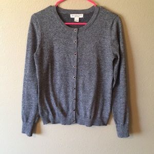 Gray button up cardigan